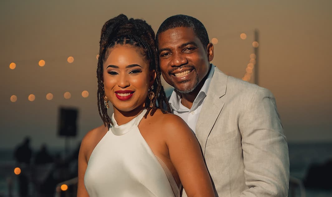 PM Terrance Drew with Wife Diani Jimesha Prince-Drew