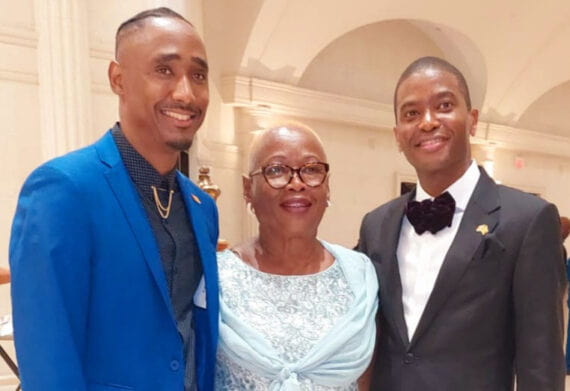 PM Dickon Mitchell's family (Mom and Brother)